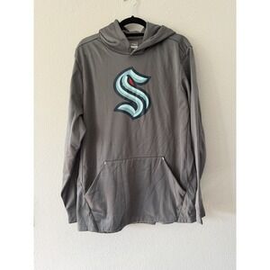 Fanatics Seattle Kraken Authentic Pro Hoodie Gray Men's Size Large NWOT